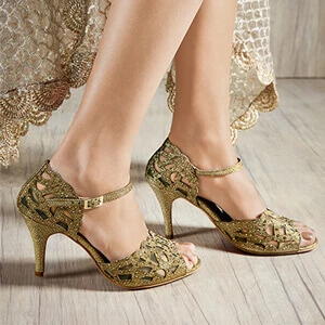 MOCHI Women Gold Heels - Buy MOCHI Women Gold Heels Online at Best Price -  Shop Online for Footwears in India